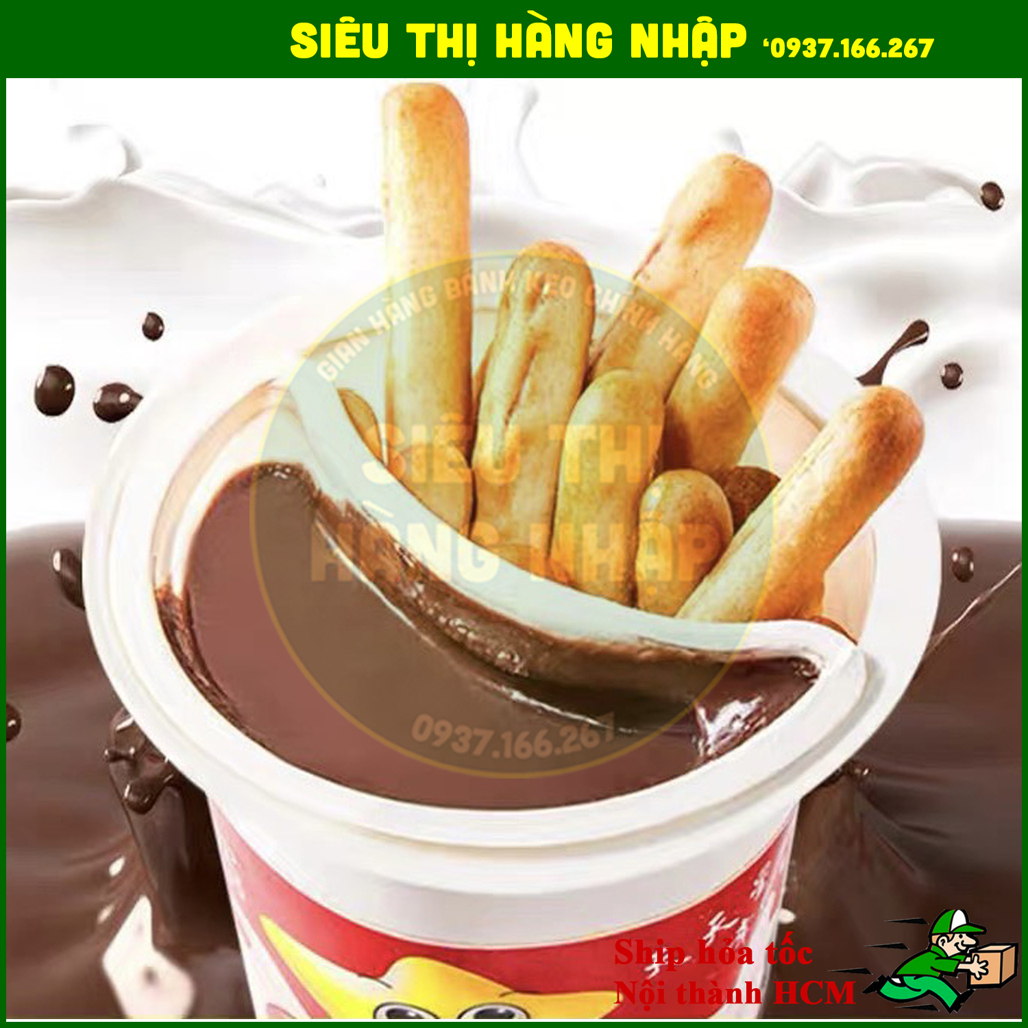 [Lốc 10 ly] Bánh que chấm socola Choco Galletin Thái Lan 150g