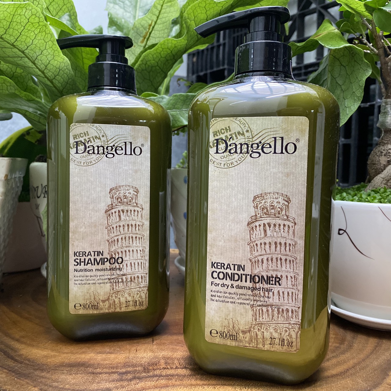 [HCM]Dầu gội xả siêu mượt Dangello Keratin 800mlx2