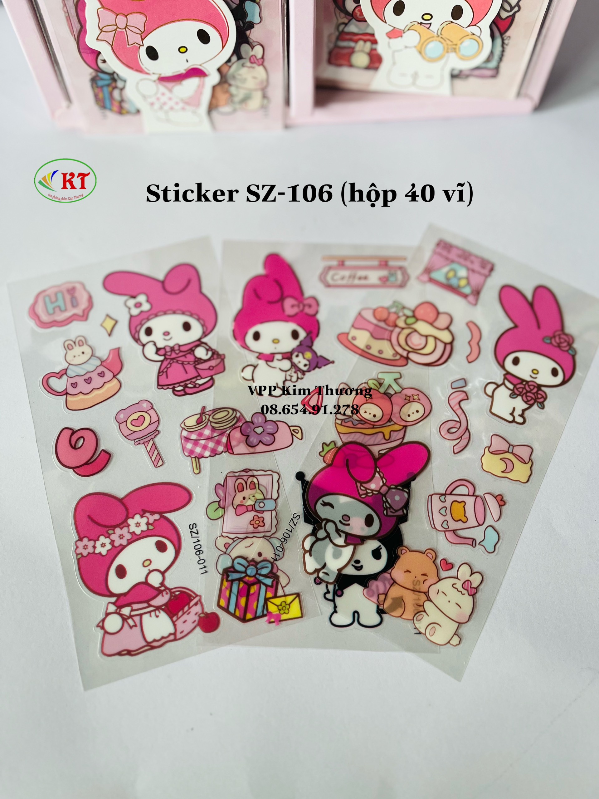 Combo 4 xấp sticker trong trang trí SZ-106