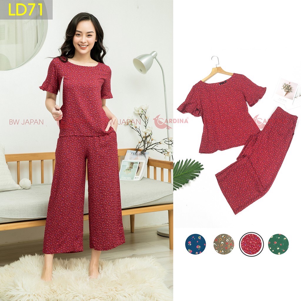 Bộ Hè Nữ Chất Lanh Nhung Ống Sớ Dài 𝐂𝐀𝐑𝐃𝐈𝐍𝐀