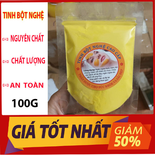 100g Tinh bột nghệ nguyên chất đắp mặt