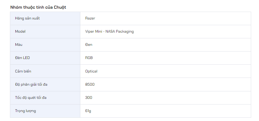 Chuột Razer Viper Mini - NASA Packaging_RZ01-03250100-R3U1