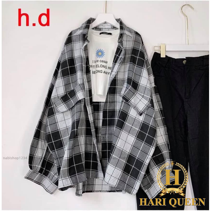 Sét áo sơ mi + áo hoa cúc xanh DHA0720