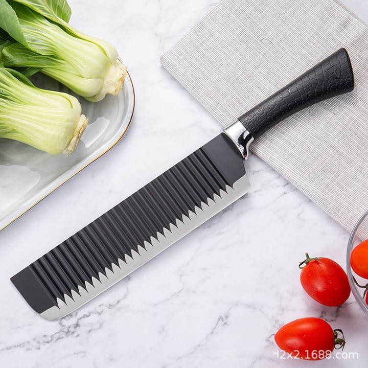 [TỔNG XẢ KHO- THANH LÝ GIÁ GỐC 01] Dao răng cưa lượn sóng cắt rau củ TANOSA - Dao lượn sóng chống dính cao cấp dao thái củ quả đa năng Nhật Bản