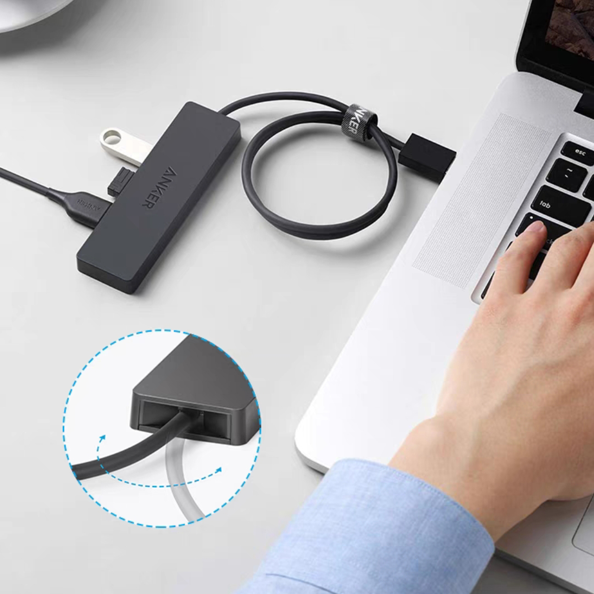 Hub Chia Cổng USB 3.0 Anker A7516 Ultra Slim 4 Cổng USB Tốc Độ Cao
