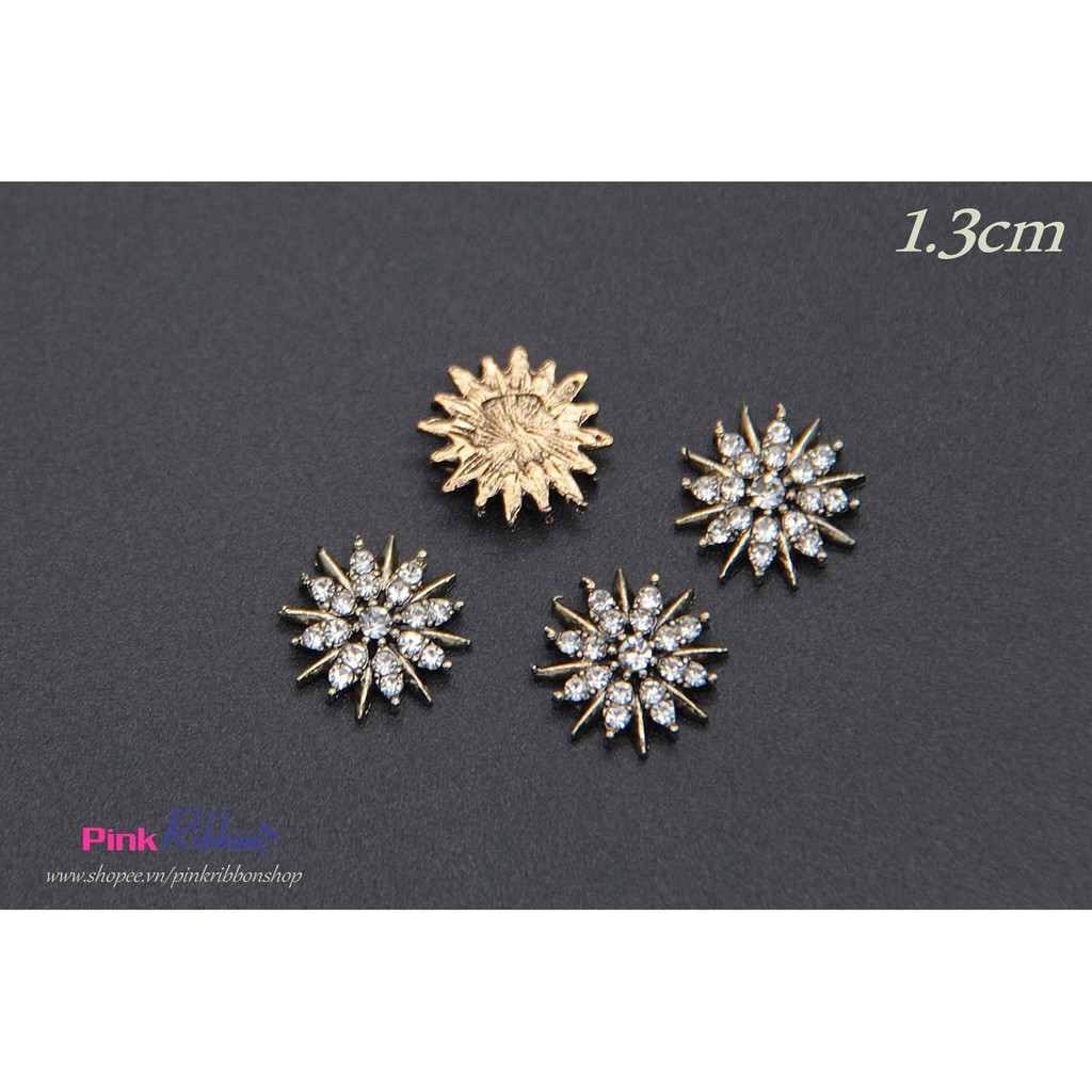 Charm mạ vàng xi hoa tuyết 1.3cm