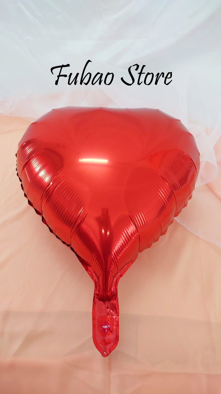 Bóng trái tim tráng nhôm, trang trí sinh nhật, size đại 18inch Fubao Store