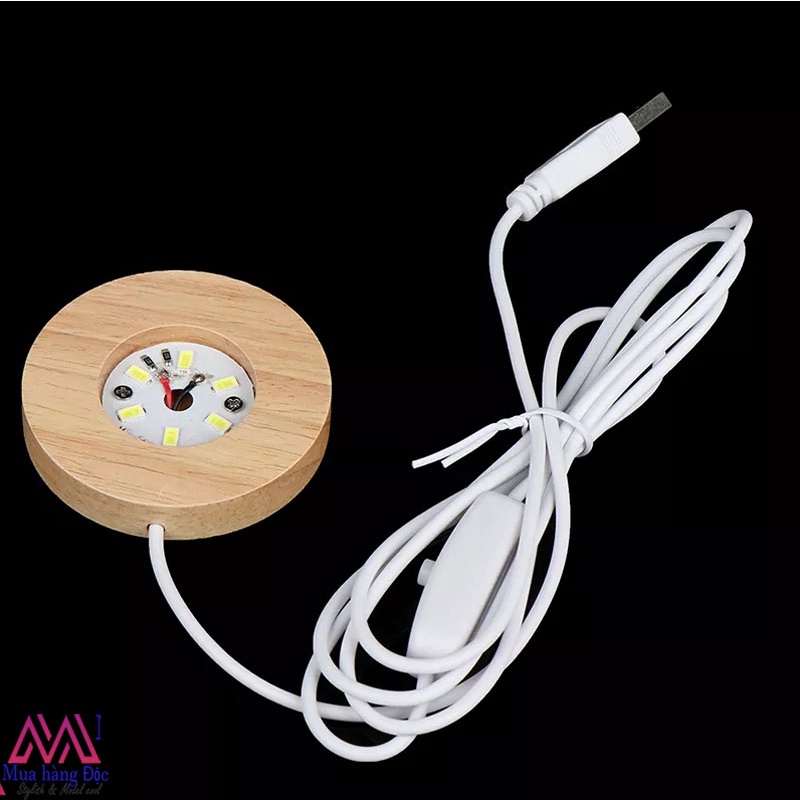 Bộ Quà Tặng Quả Cầu Pha Lê 3D larser LED  cá heo CH03 (tặng đế đèn + hộp quà)
