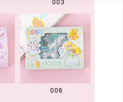 Hộp 4 Tấm Sticker Nhũ Lấp Lánh