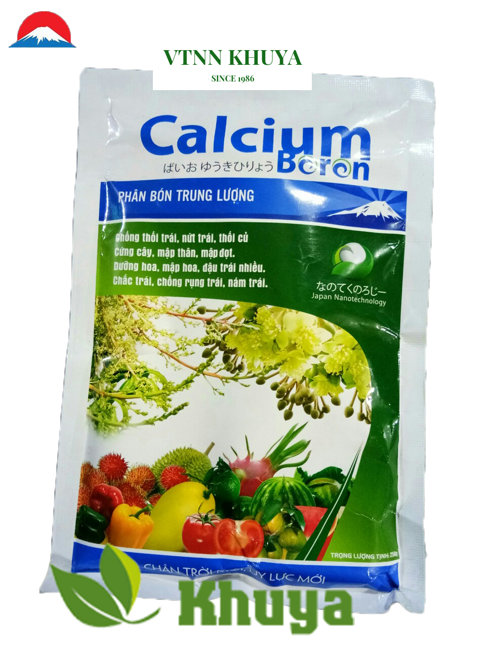 Phân bón trung lượng Calcium Boron 25gr Chống thối trái Nứt trái Cứng cây