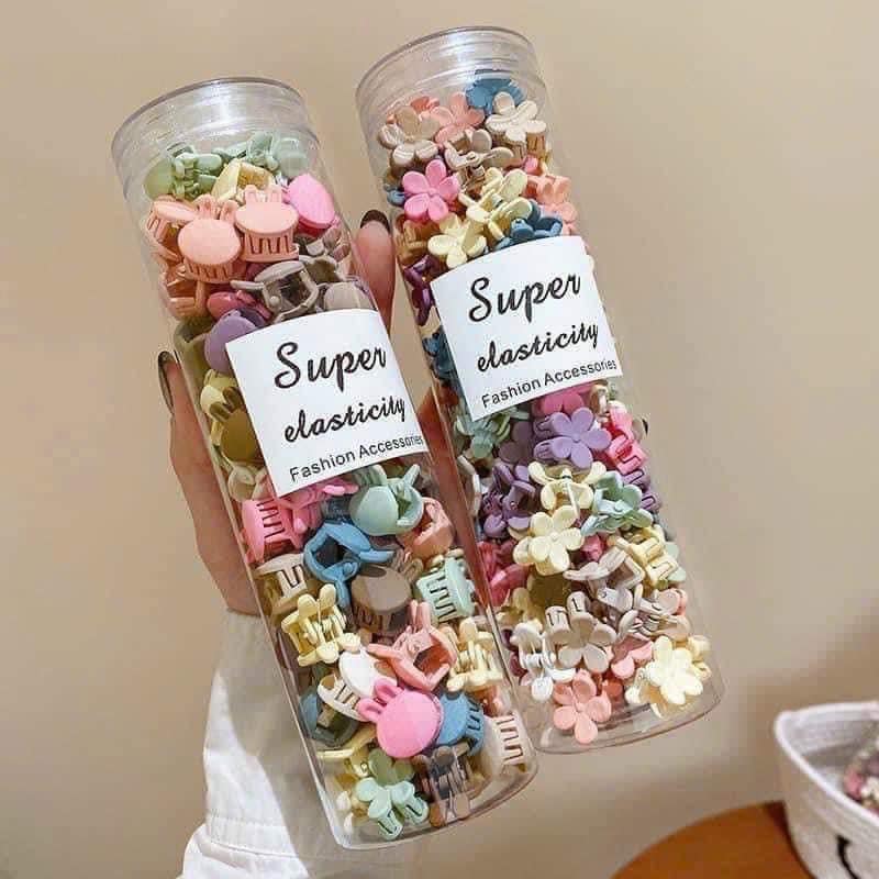 Ống 50 kẹp tóc nhí cho bé