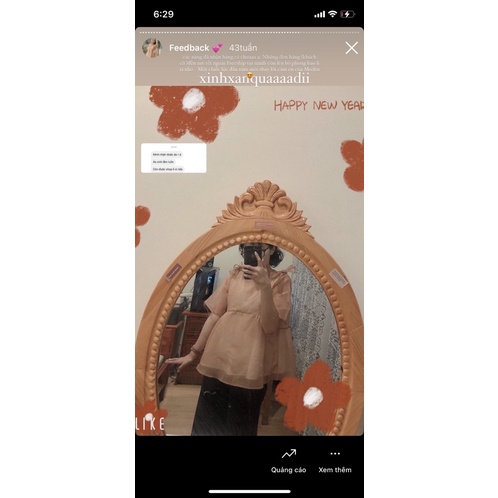 áo babydoll cam đất lotus moden.room
