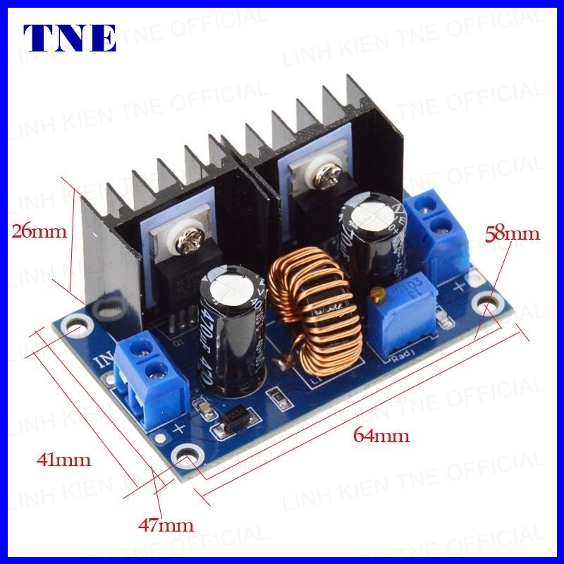Module Buck hạ áp 8A XL4016 DC-DC 180KHz (4-38V)