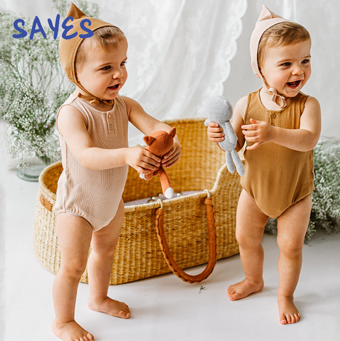 Bộ bodysuit thun trơn sát nách mỏng mát, co giãn cho bé 4 - 6.5kg