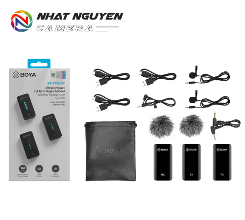 Micro boya xm6 s2 - micro không dây boya xm6s2 - bảo hành 12 tháng