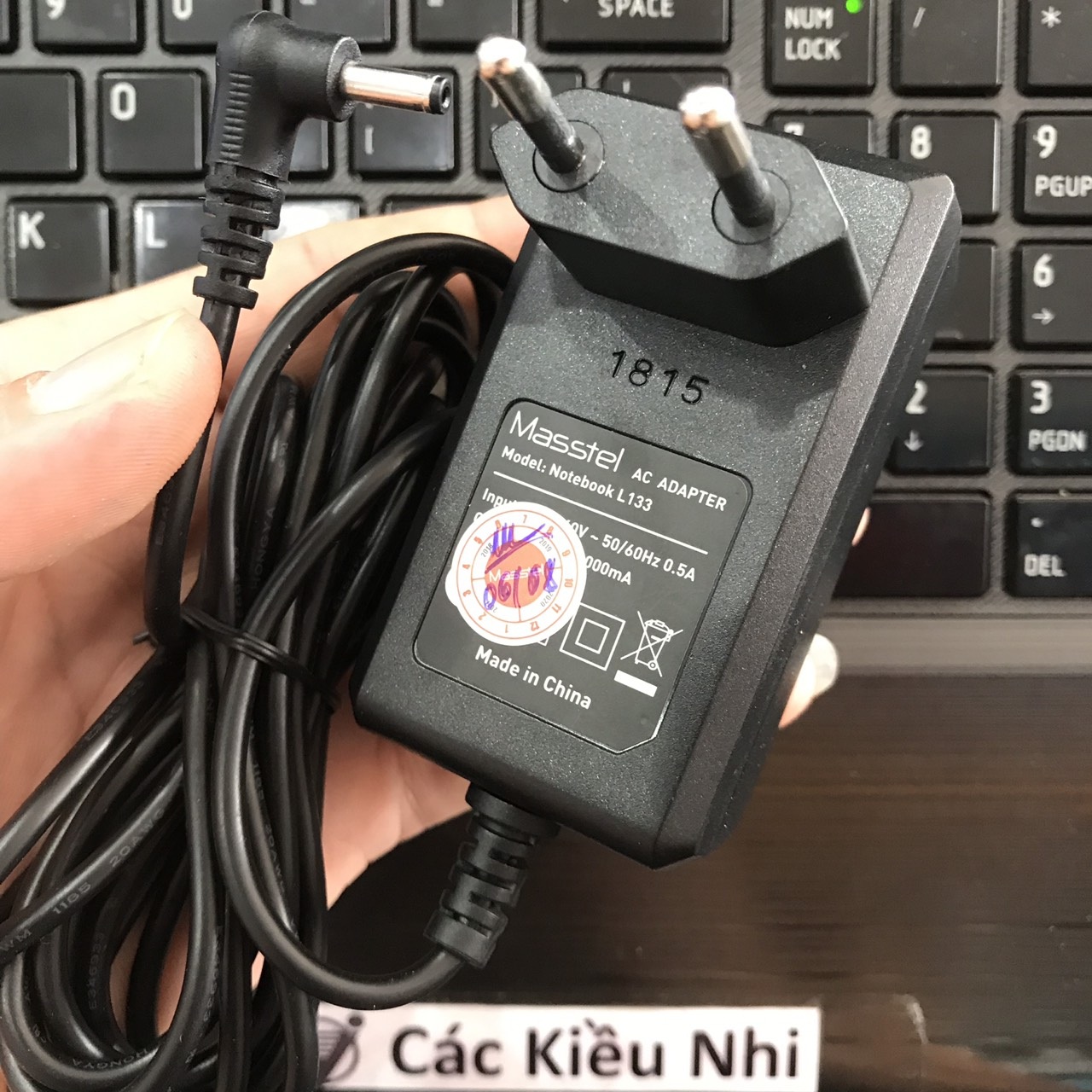 SạcMasstel L133 | L133N 2019 | Sạc 12V 2000mAh NoteBook Laptop zin chính hãng