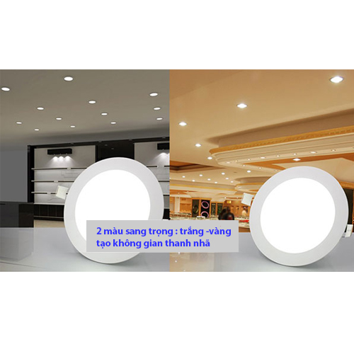 Đèn led âm trần siêu mỏng tròn 12w ánh sáng trắng