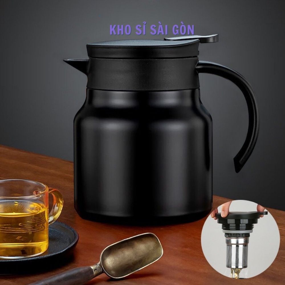Ấm pha trà, Bình pha trà giữ nhiệt inox dung tích 1000ml