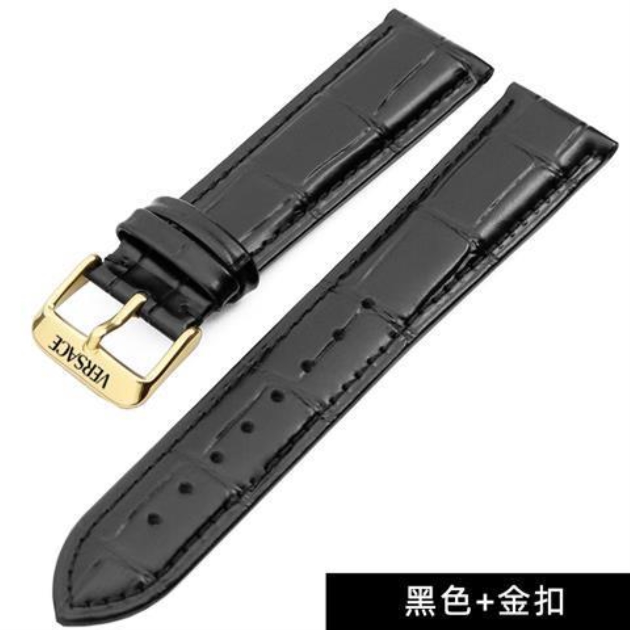 Dây Đeo Đồng Hồ Bằng Da Thật Dây đồng hồ da cao cấp Đồng hồ Versace Versace dây da bò nguyên miếng cặp đôi nam nữ khóa chốt phụ kiện dây đồng hồ 18 20mm