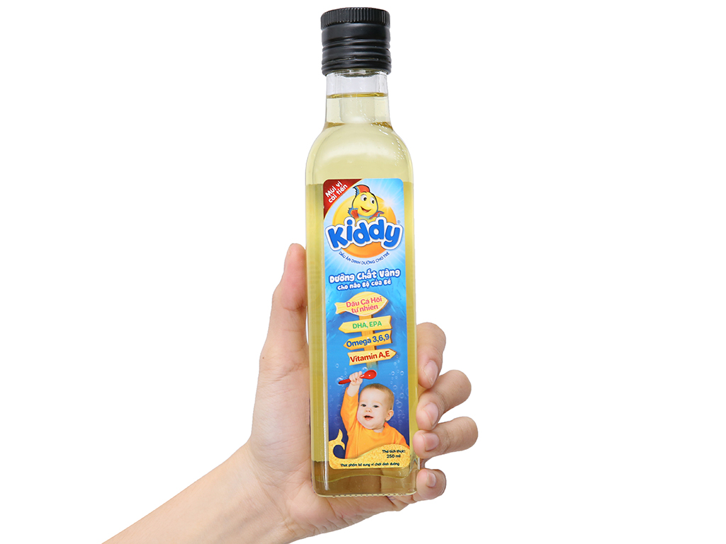 Dầu ăn cho bé Kiddy 250ml (date mới nhất) (Cá hồi)