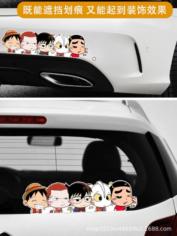 Tem decal hoạt hình dán xe độc đáo