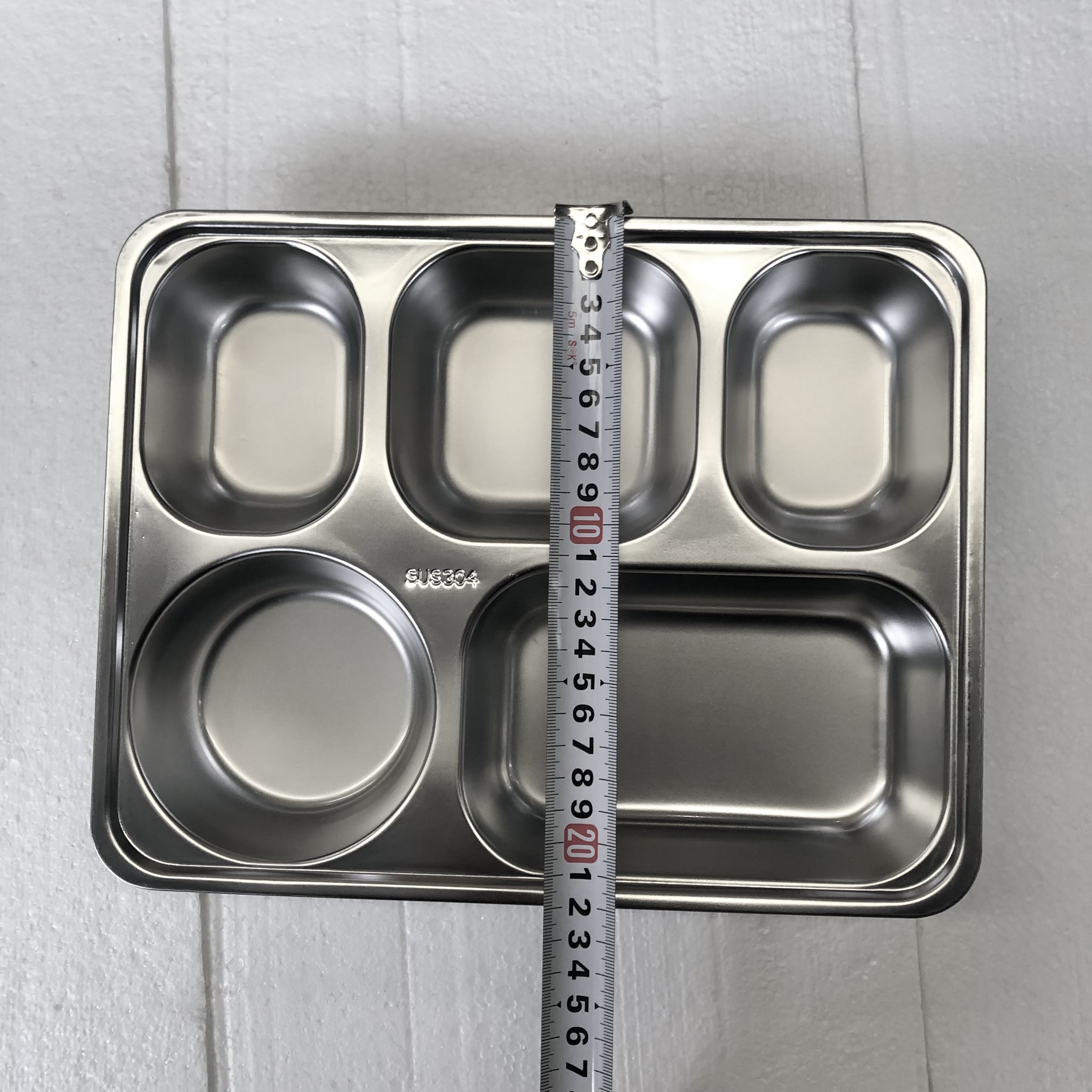 khay cơm 5 ngăn inox 304
