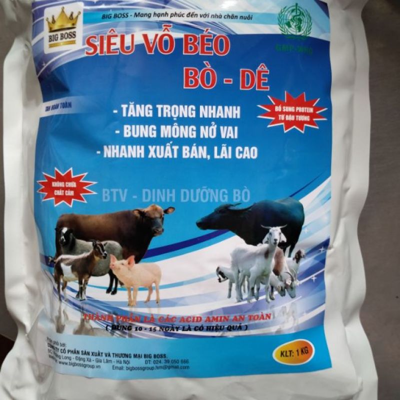 siêu vỗ béo bò dê 1kg/gói