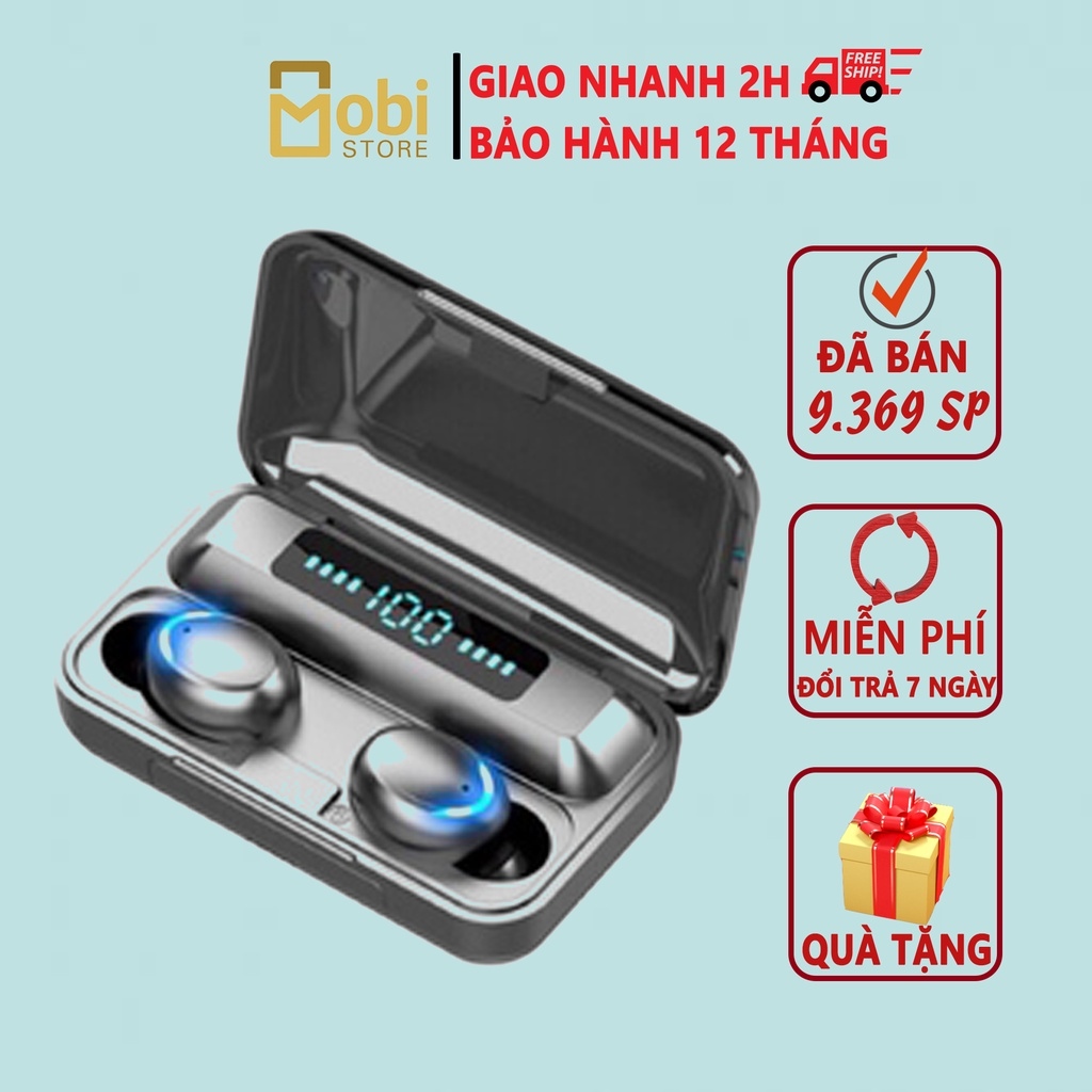 Tai Nghe Bluetooth-Tai Nghe Không Dây Tai Nghe Amoi F9 F9 Pro bản QUỐC TẾ