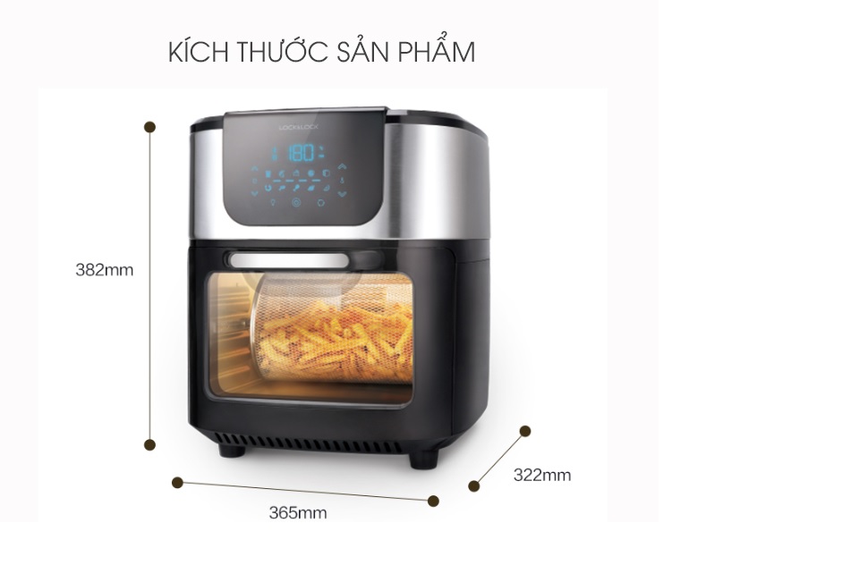 Lò nướng không khí Lock&Lock Air Oven (10L) EJF691
