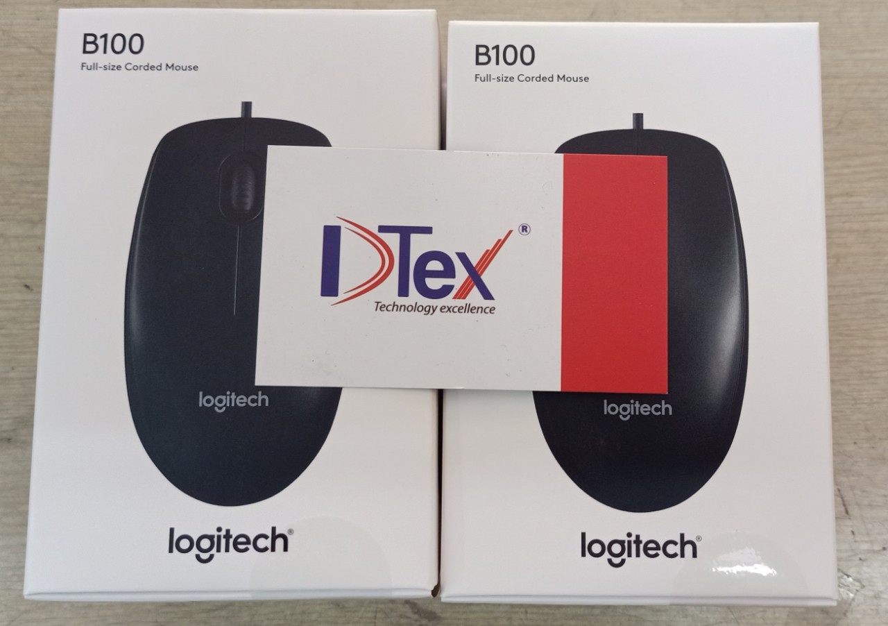 Chuột vi tính có dây Logitech B100 - Hàng Chính Hãng