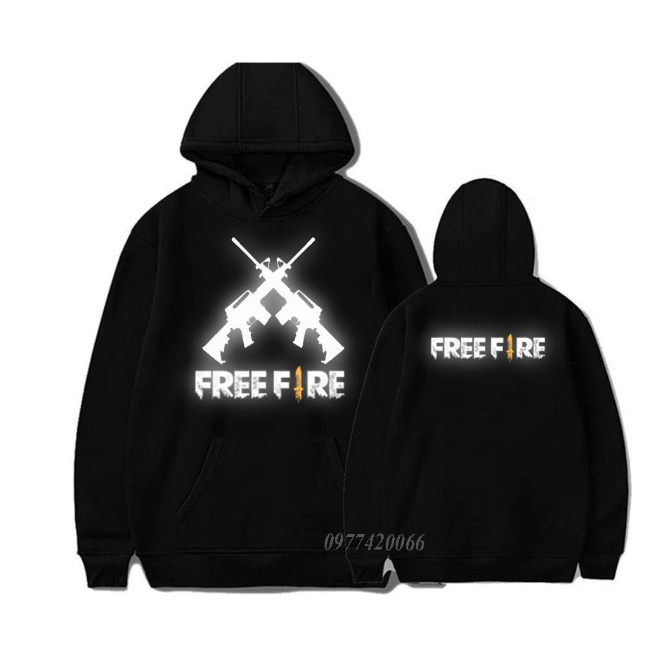 Áo game Free Fire phản quang, áo hoodie Free Fire Phản quang