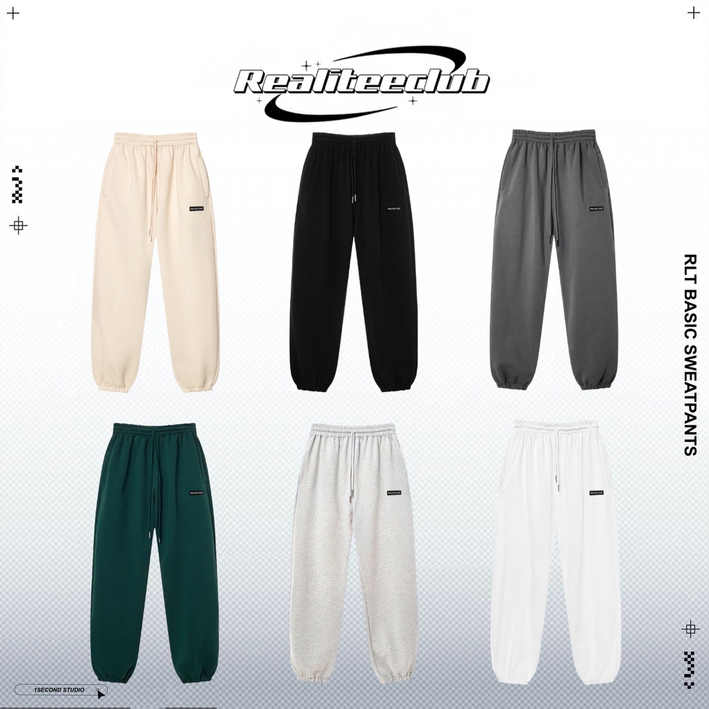 Quần Nỉ Unisex SWEATPANTS 1SECOND. Chất Liệu Nỉ Cotton
