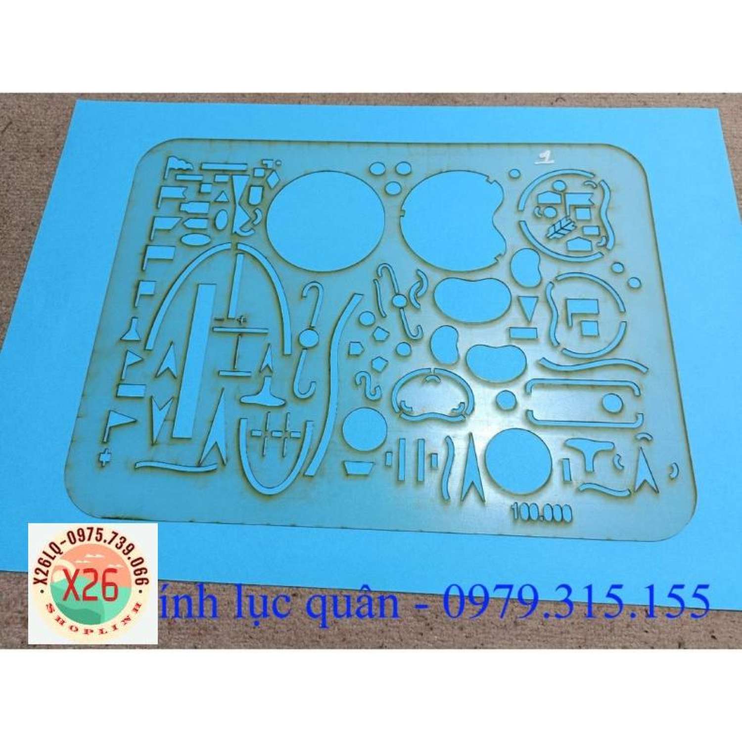Thước chỉ huy tham mưu mẫu 1 (24x32cm)
