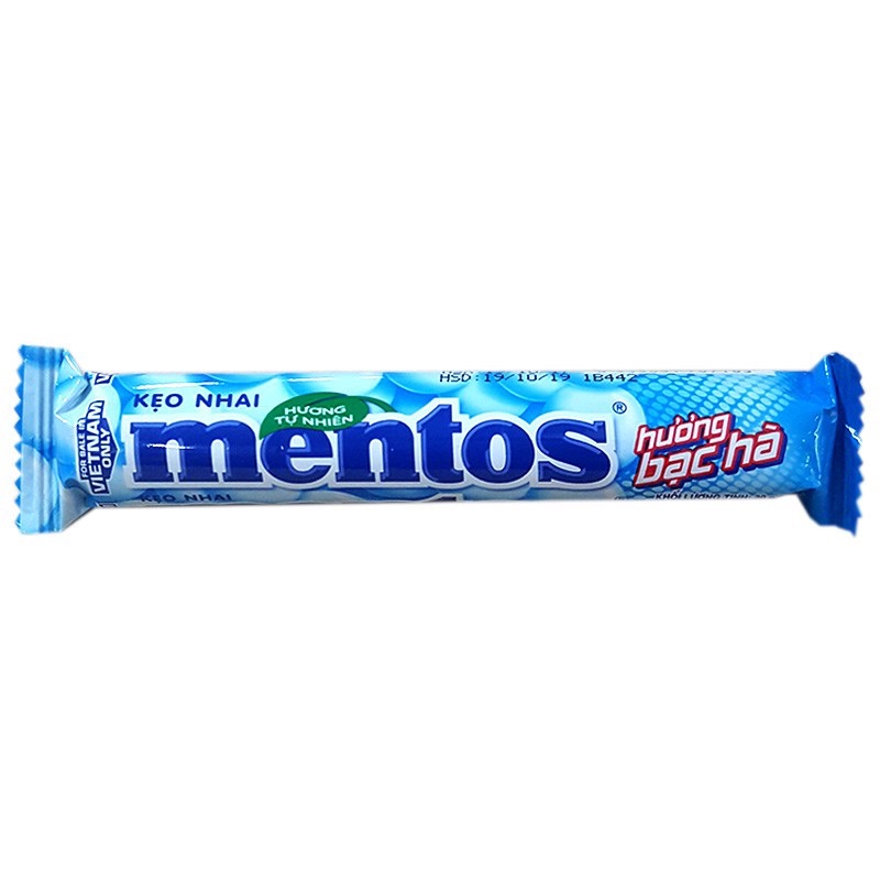 Kẹo Nhai Mentos Bạc Hà (Hộp 16 Thỏi )