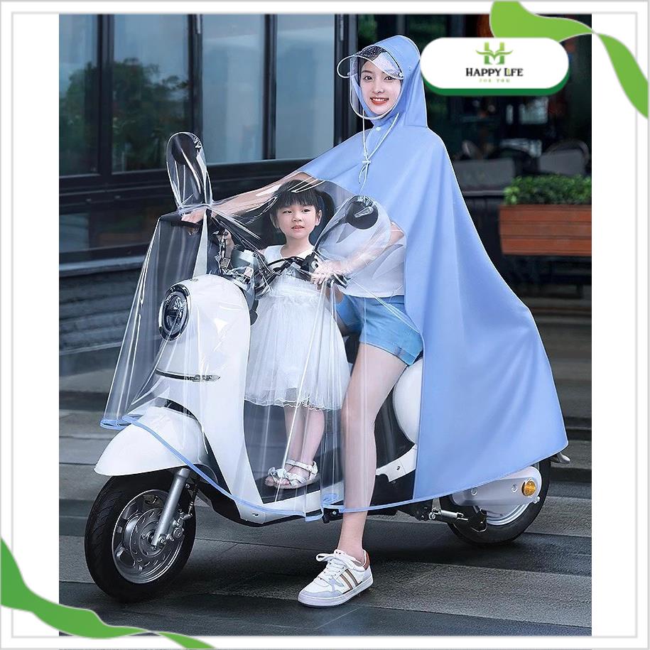 MOM BABY girl transparent raincoat thick type transparent raincoat with glasses-happy life 4U