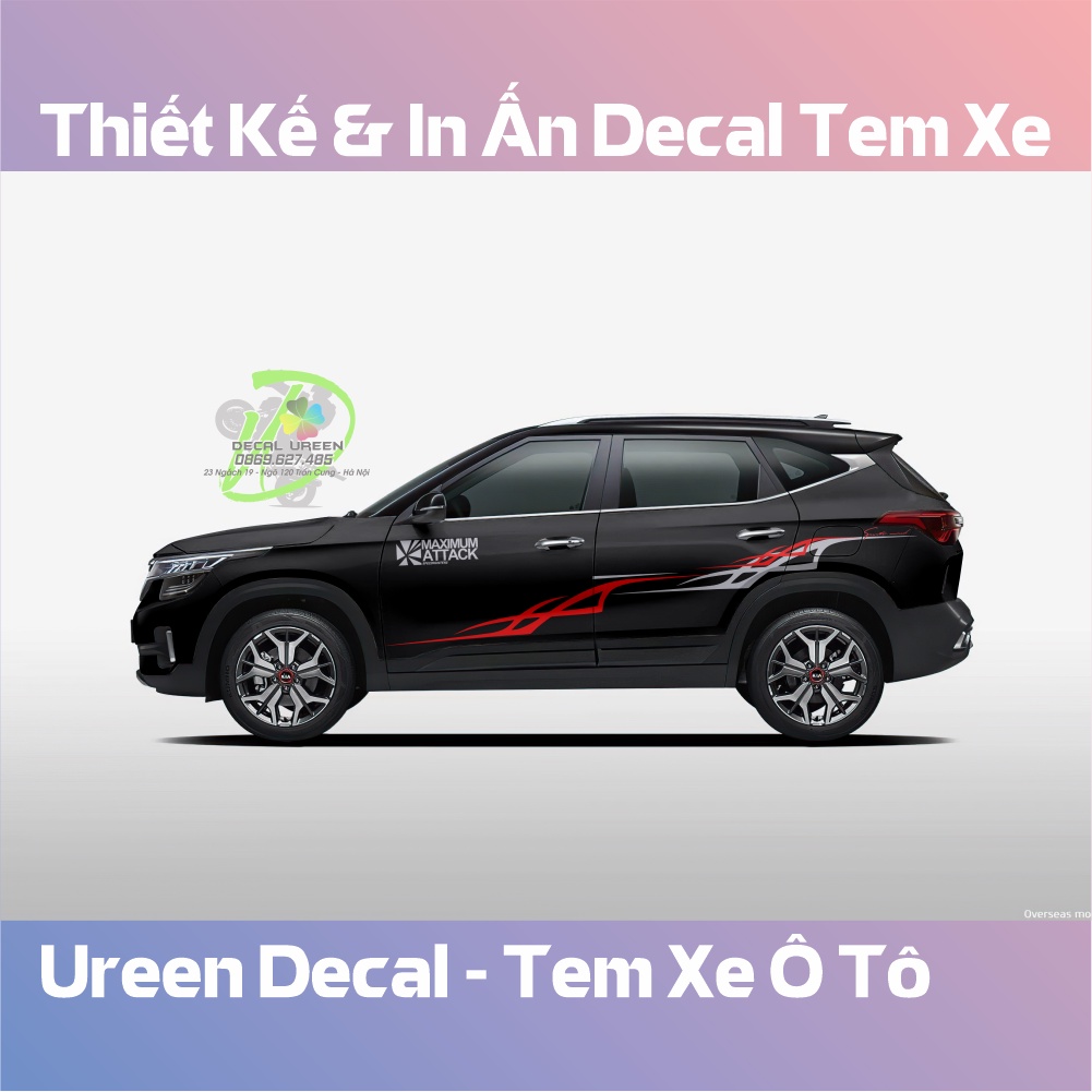 Decal Tem Xe SELTOS Mẫu 004