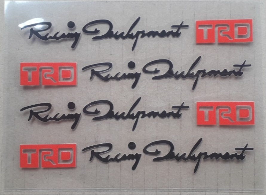 Bộ 4 tem Decal "Racing develement TRD"