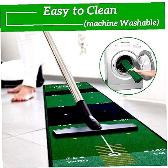 Golf Training Pads - Putting Green Mat/ Indoor Swing Hitting Practicing, Washable Carpet