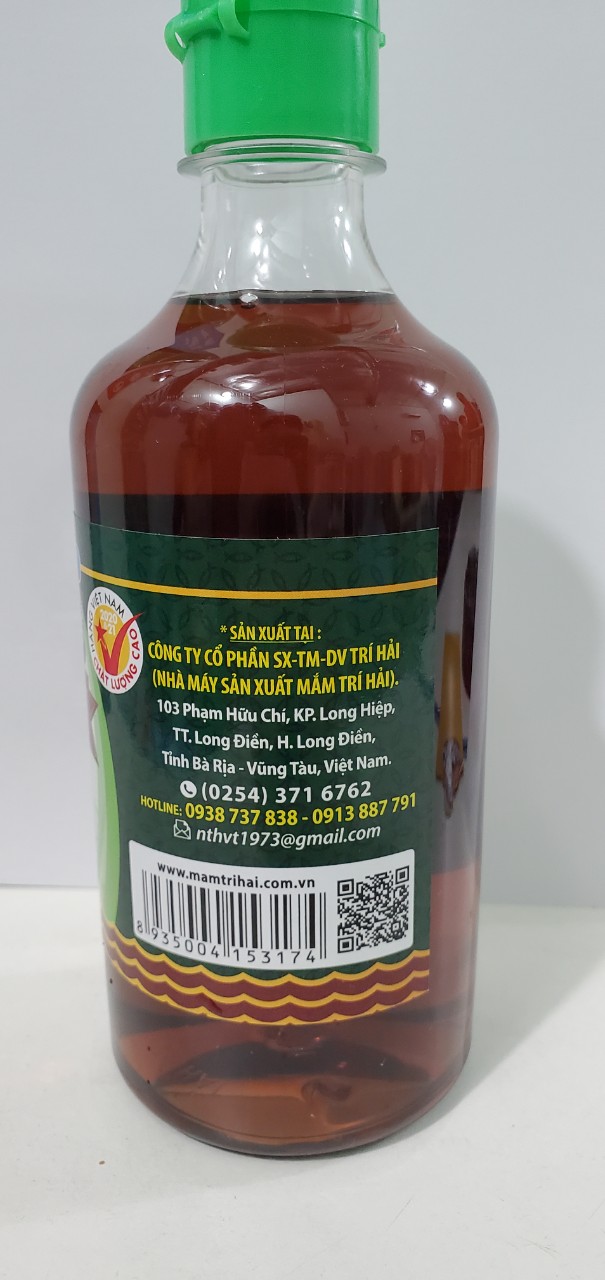 Nước Mắm Cốt Cá Cơm Trí Hải 25 Độ Đạm Chai 500ml