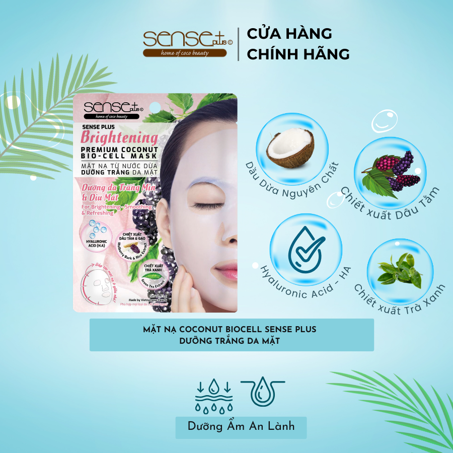 Brightening Premium Coconut Bio-cell Mask Sense Plus