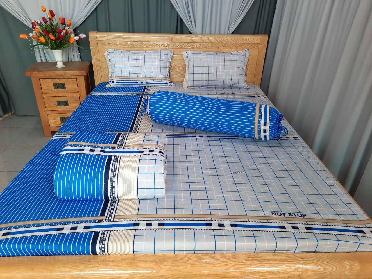Bộ ga thun Hàn Quốc 1m6x2m