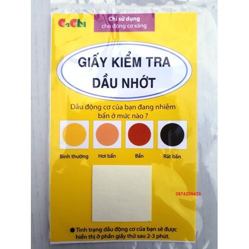 Bộ 5 tờ Giấy Kiểm Tra Dầu Nhớt