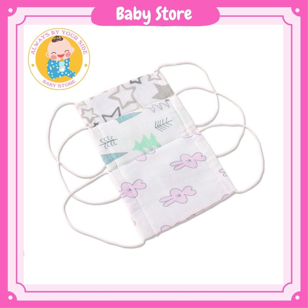 [HCM - SIÊU RẺ] Set 10 Khẩu Trang Vải Xô Mềm Mại Cho Bé