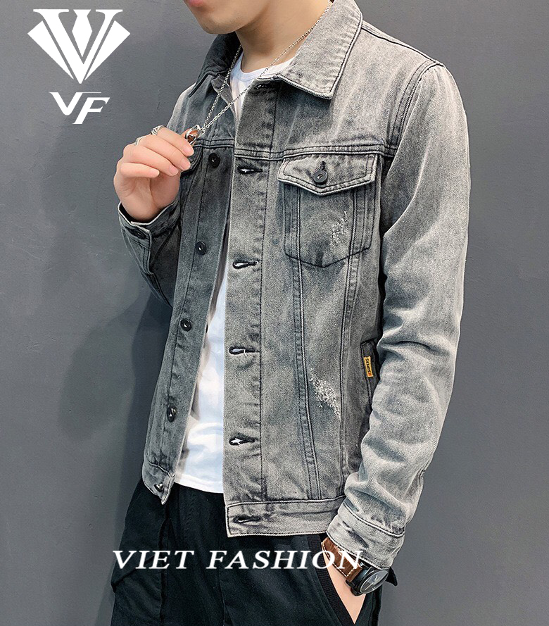 [HCM]ÁO KHOÁC JEAN NAM XÁM LÔNG CHUỘT V2 CAO CẤP THỜI TRANG CHẤT LIÊU ĐẸP ĐÔNG PHƯƠNG FASHION AKLC + ÁO THUN TRƠN (MUA RIÊNG)