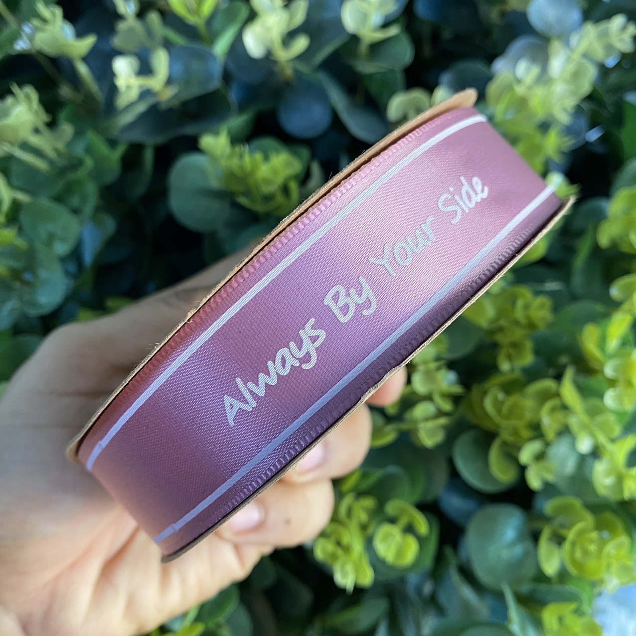 Ruy băng lụa chữ "Always By Your Side" bản 2,5cm
