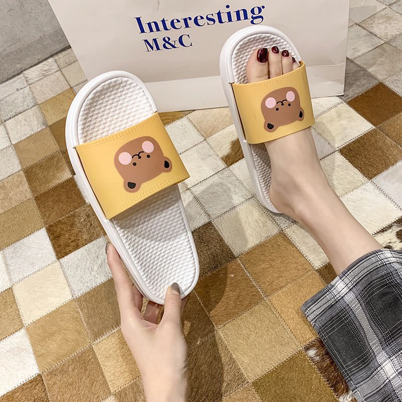 Dép Lê Ulzzang Gấu Má Hồng D65