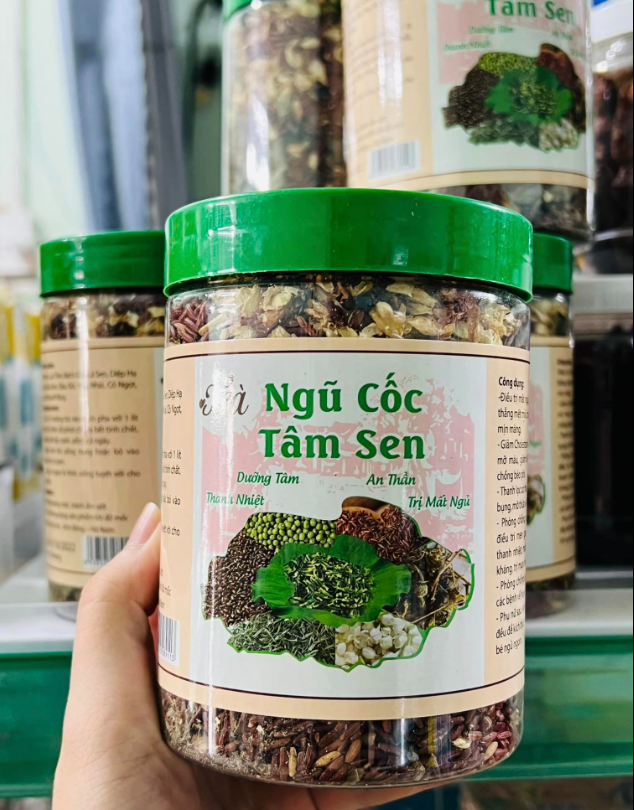 Ngũ Cốc Tâm Sen gạo lứt giảm mỡ bụng, trà tâm sen ngủ ngon Mát Gan thanh lọc cơ thể
