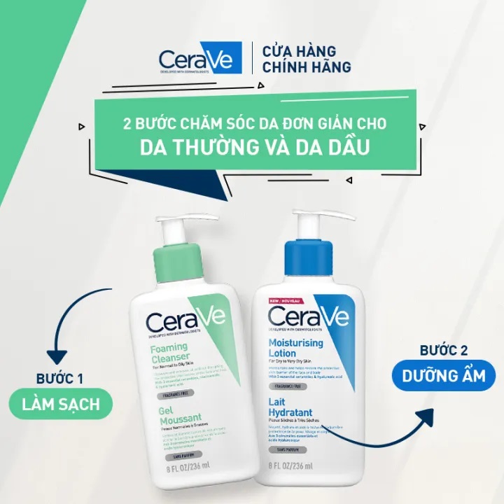 Sữa rửa mặt CeraVe Foaming Facial Cleans 236ML