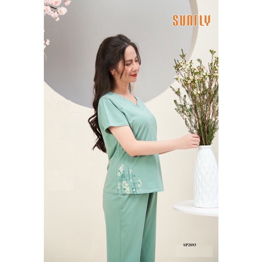 Bộ cotton mặc nhà trung niên cao cấp tặng mẹ, sp2090, hàng mới 2023