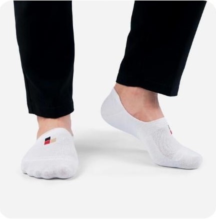 Tất hài tất lười BIZMEN CO-08 chống tuột gót kháng khuẩn khử mùi hôi